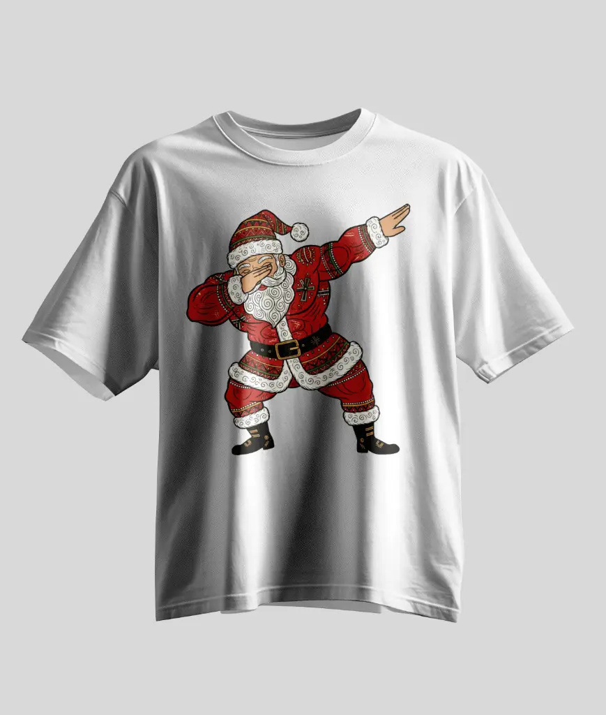 Dabbing Santa Oversized T-Shirt (S)